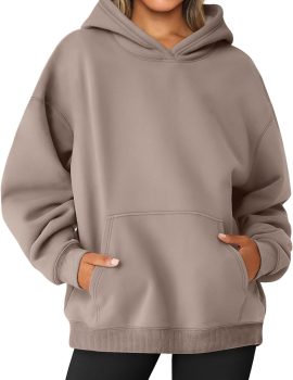 Womens Oversized Sweatshirts Fleece Hoodies Long Sleeve Shirts Pullover Fall Outfits 2025 with Pocket