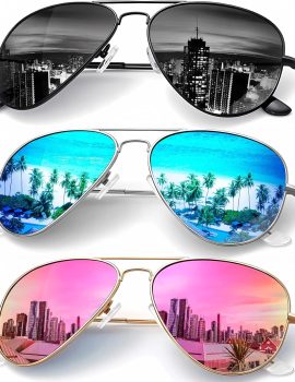 Classic Aviator Sunglasses for Men Women Driving Sun glasses Polarized Lens UV Blocking